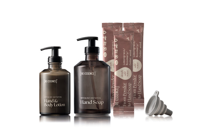 BUNDLE HAND SOAP STARTER SET + LOTION LEMONGRASS/ROSEMARY/CEDAR WOOD