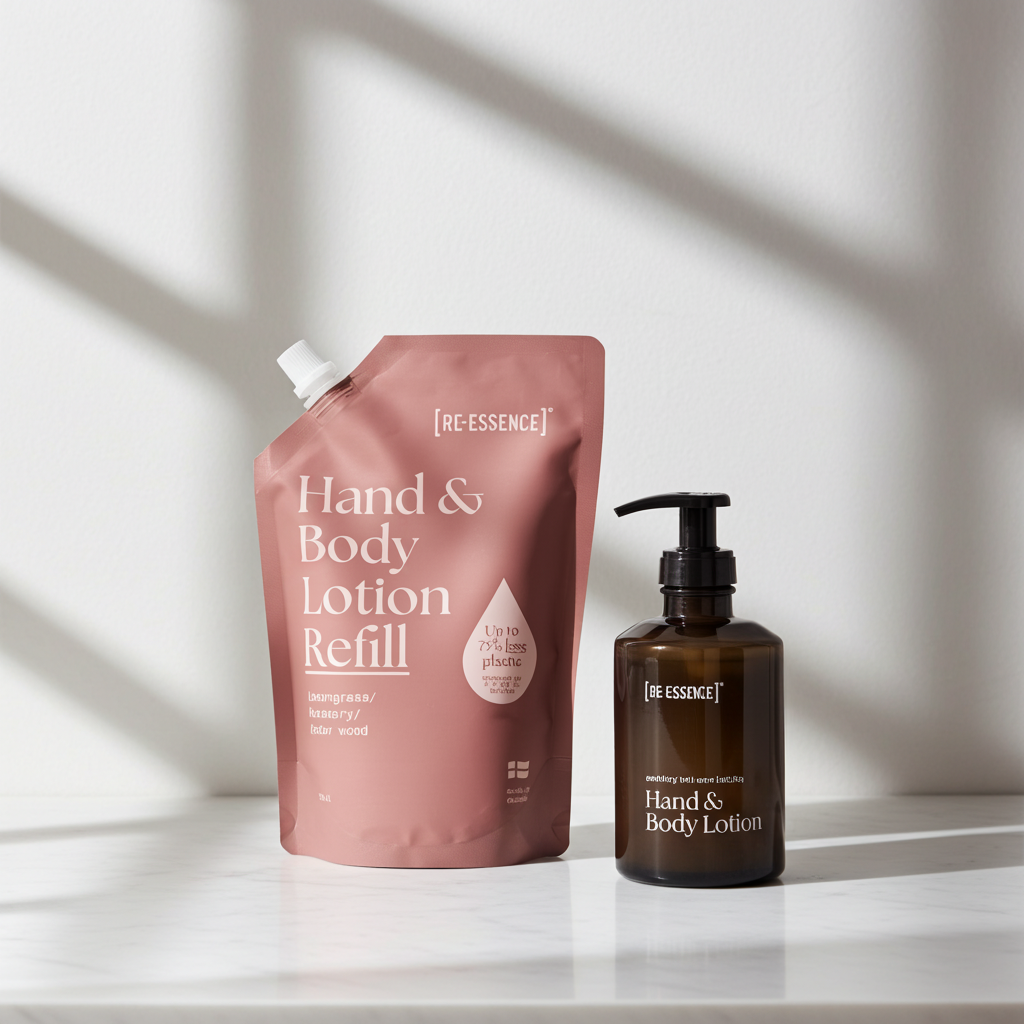 Lotion refill med flaske